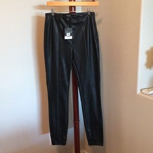 Black faux leather leggings from top shop.